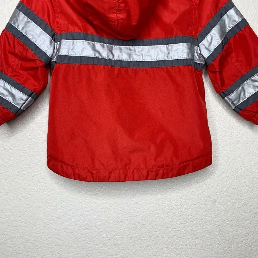 Carter’s Baby Boy Size 12 Months Fireman Hooded Windbreaker Rain Jacket